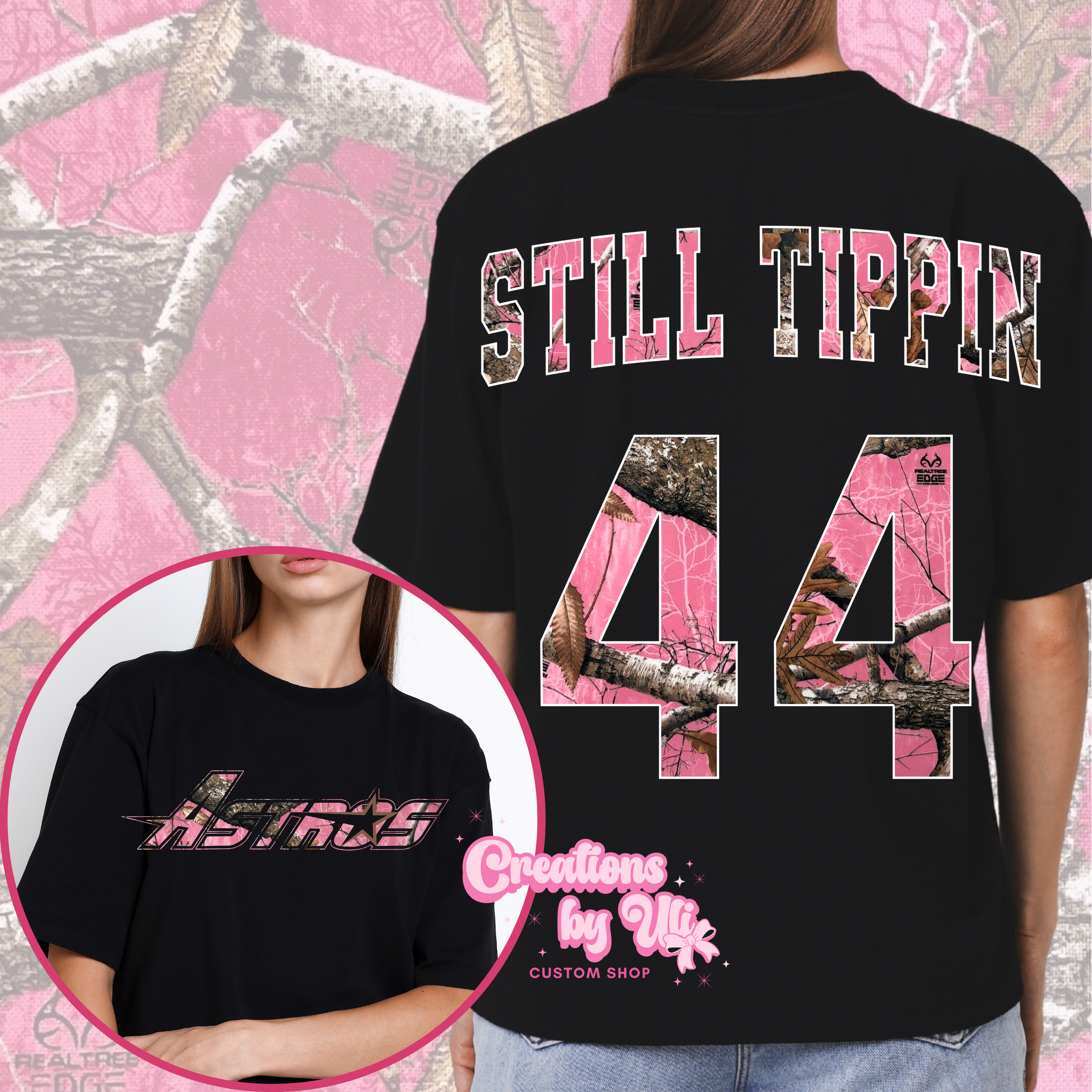 Still Tippin Pink Camo Tee