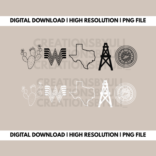 All Things Texas PNG | Texas Icons | Digital Download