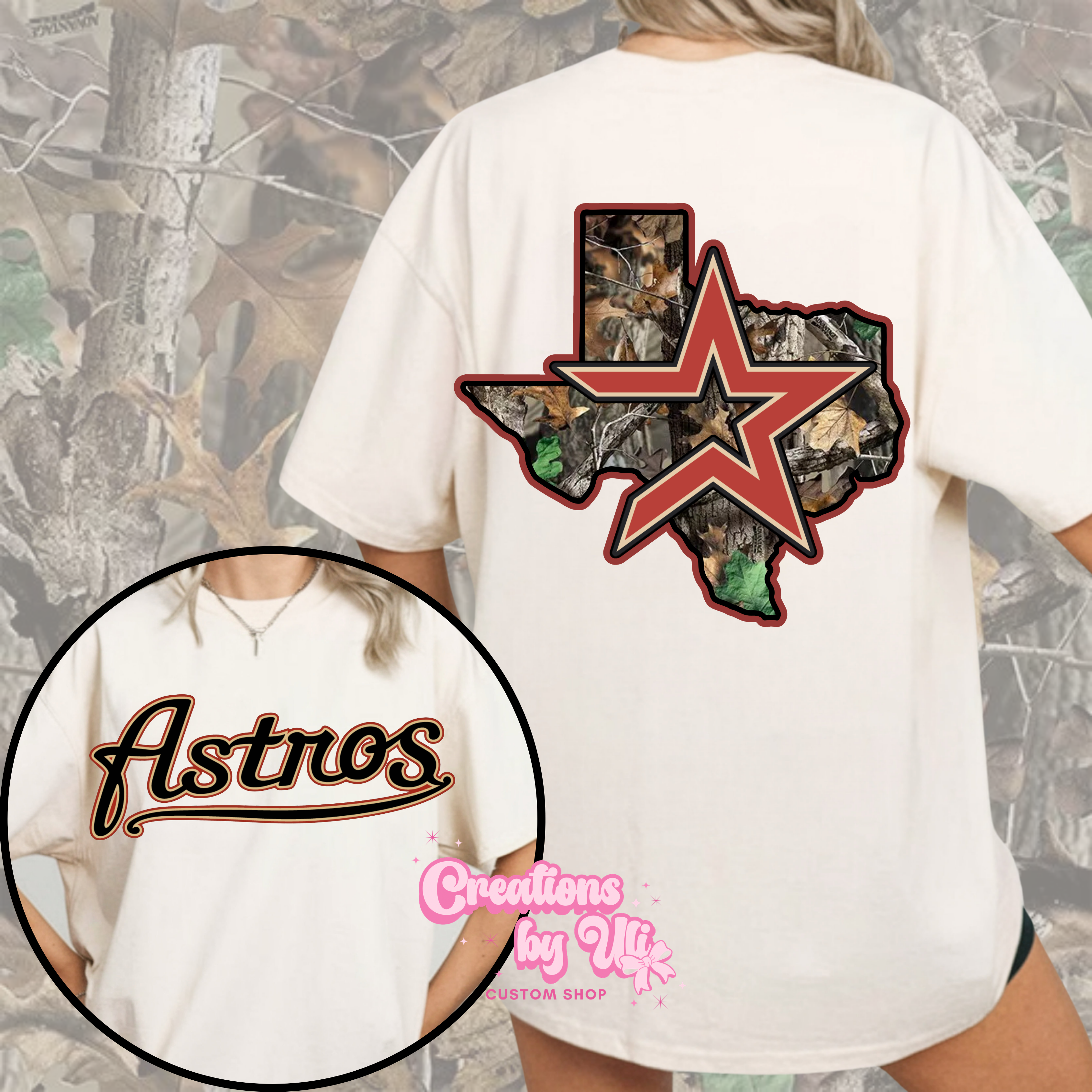 Astros Script Texas Camo Tee