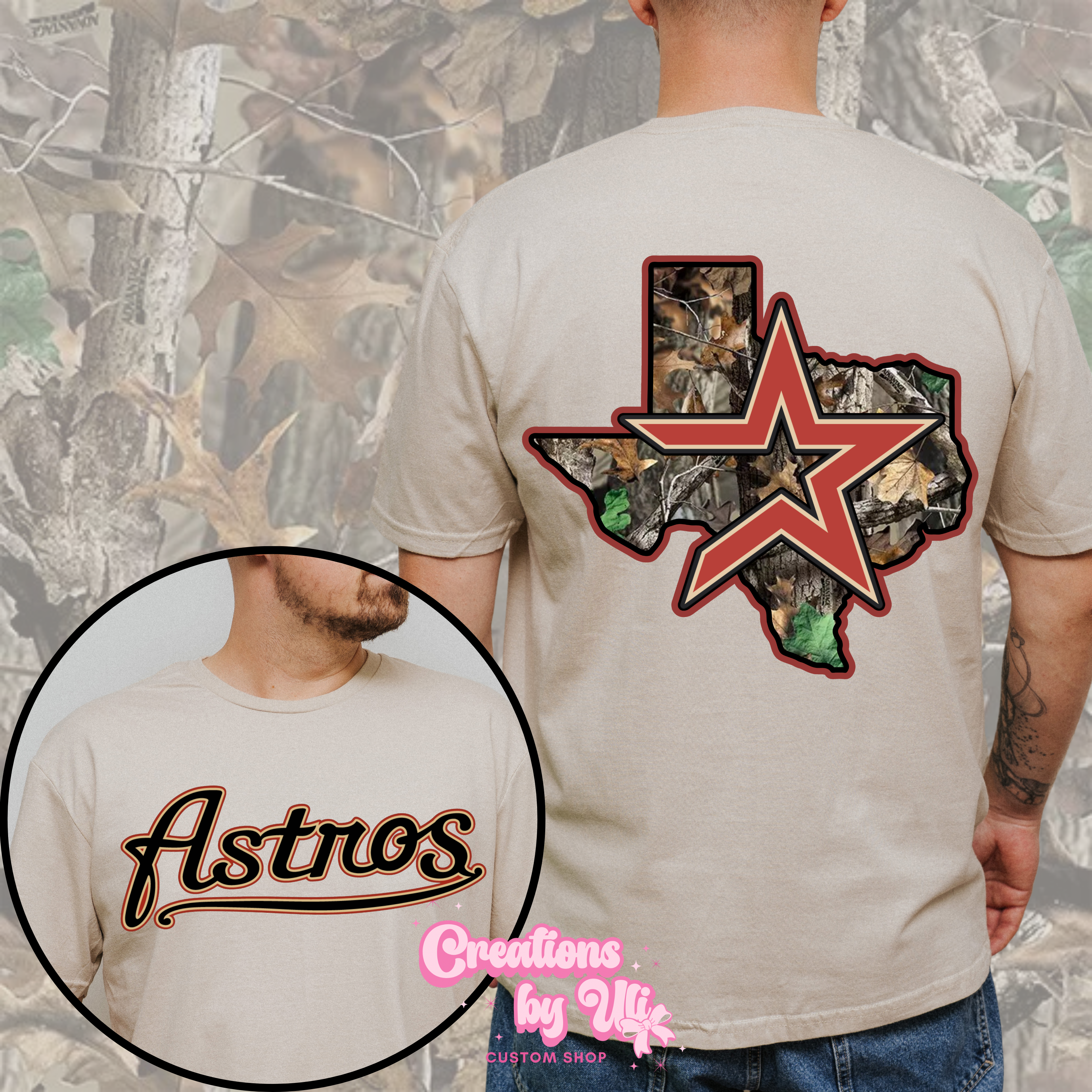 Astros Script Texas Camo Tee