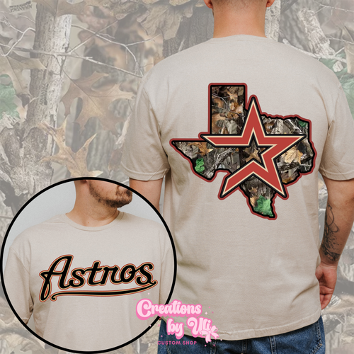 Astros Script Texas Camo Tee