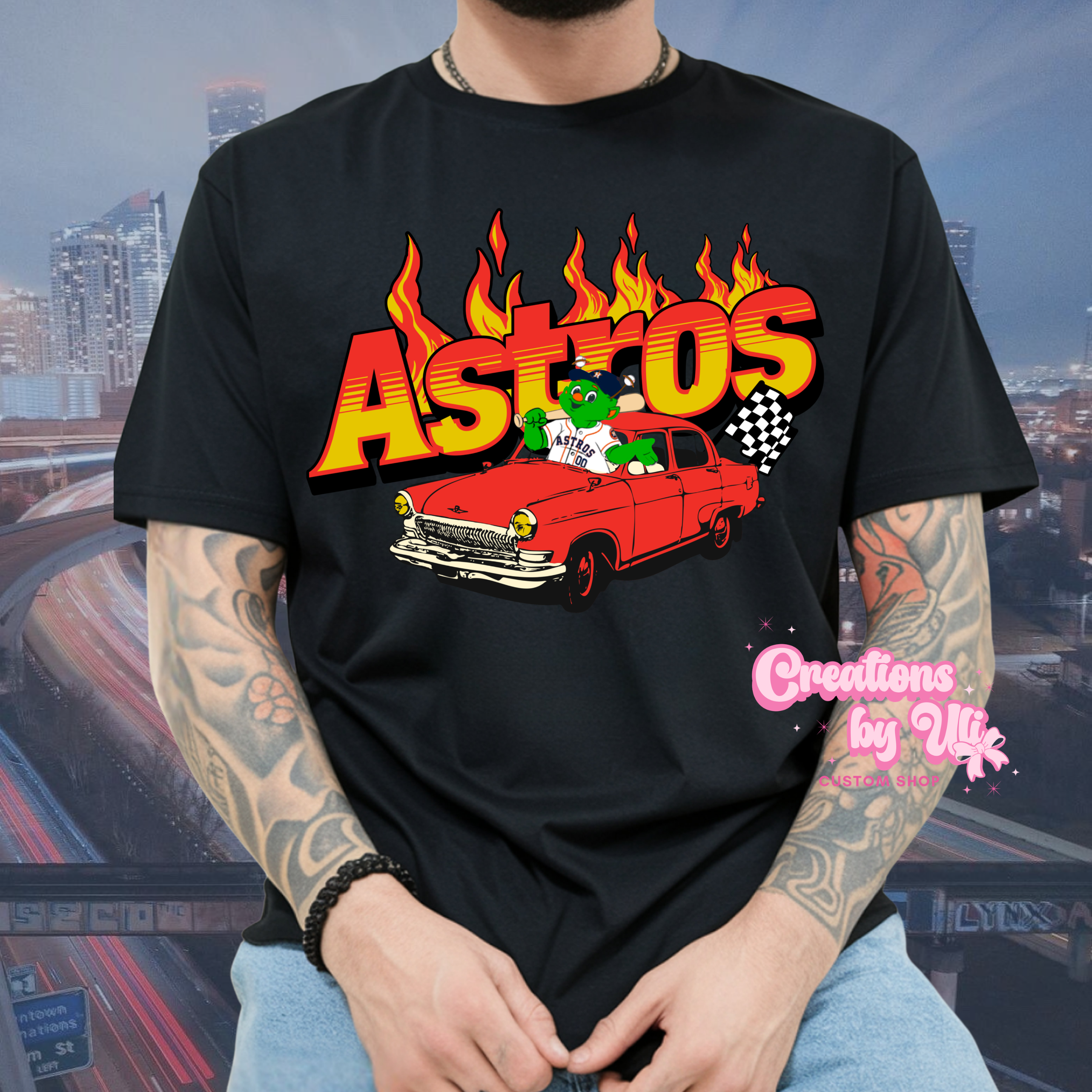 Flame Car Mascot Tee