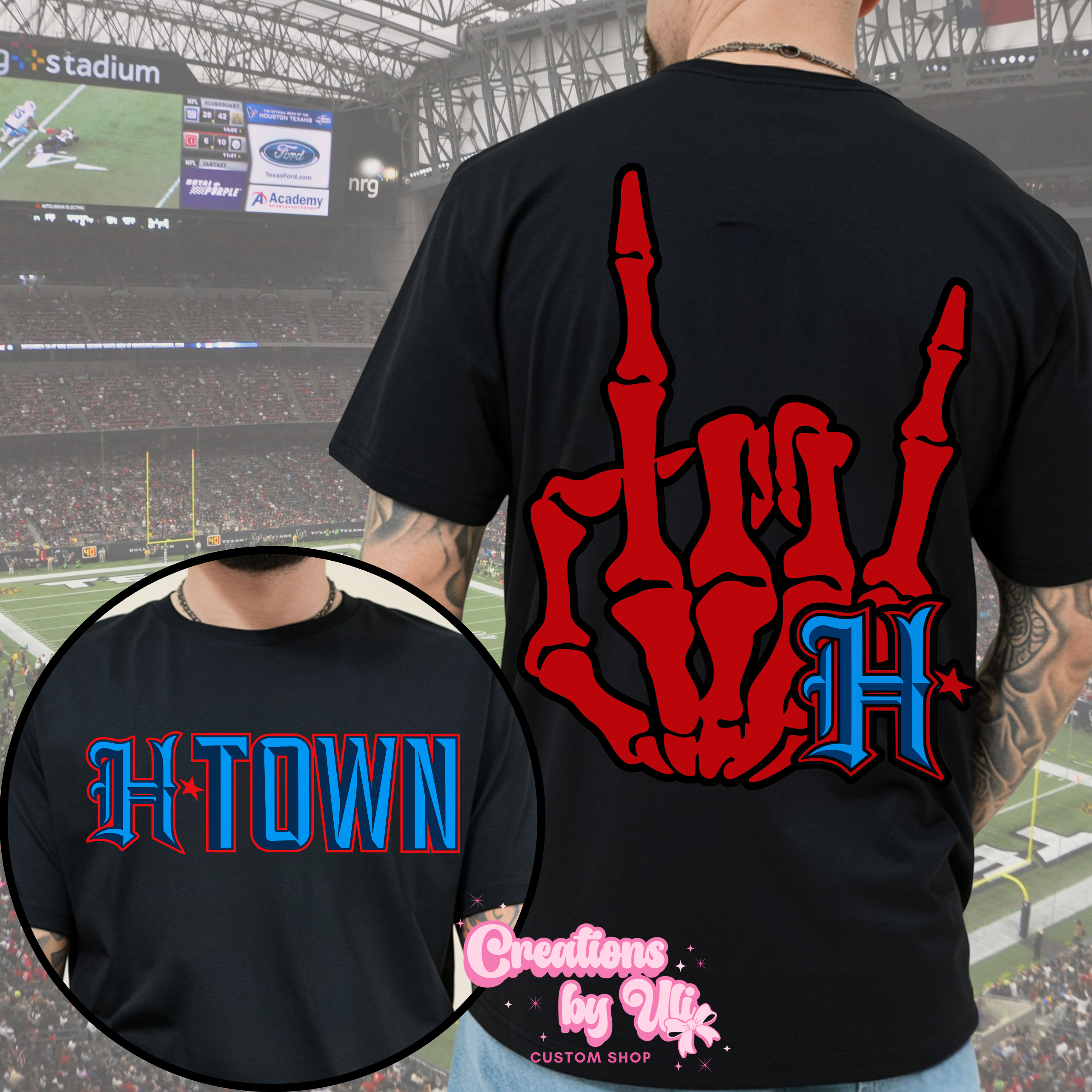 Skeleton H-Town Tee