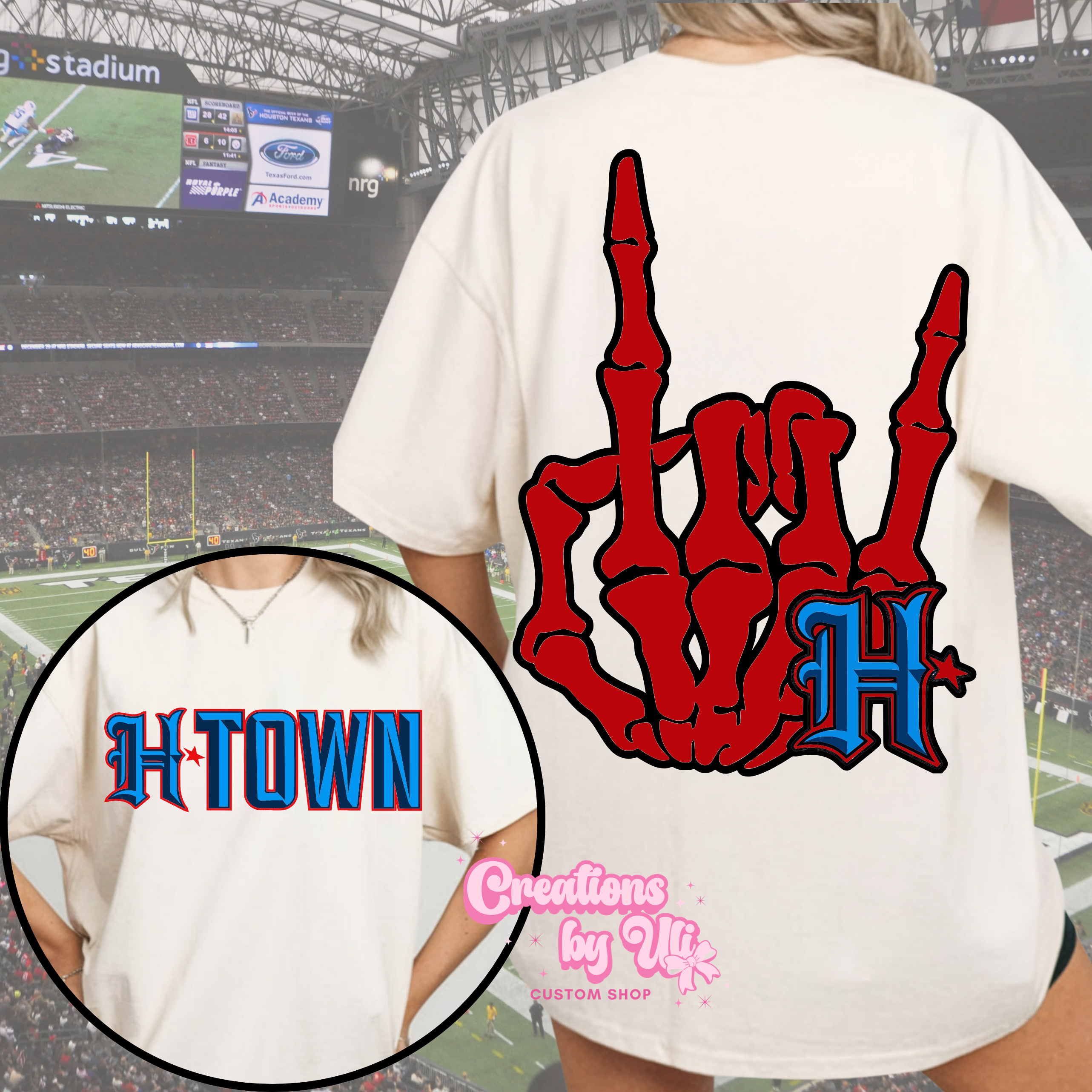 Skeleton H-Town Tee