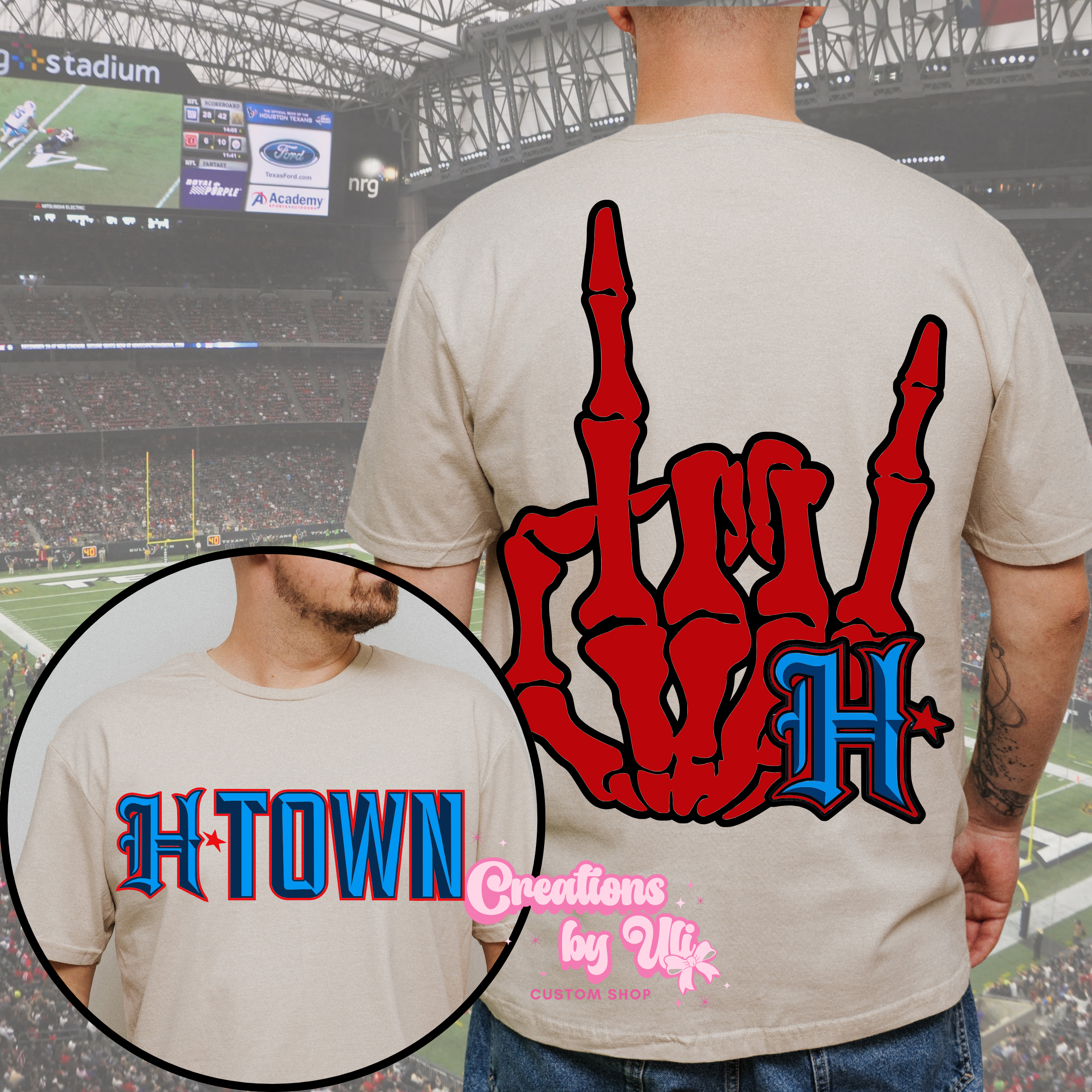 Skeleton H-Town Tee