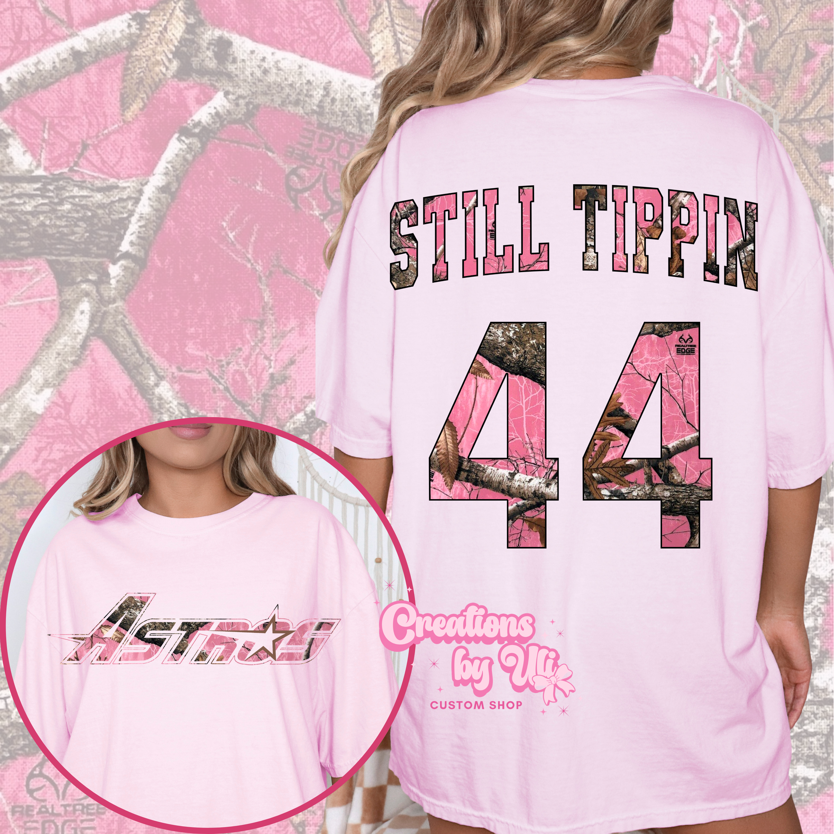 Still Tippin Pink Camo Tee