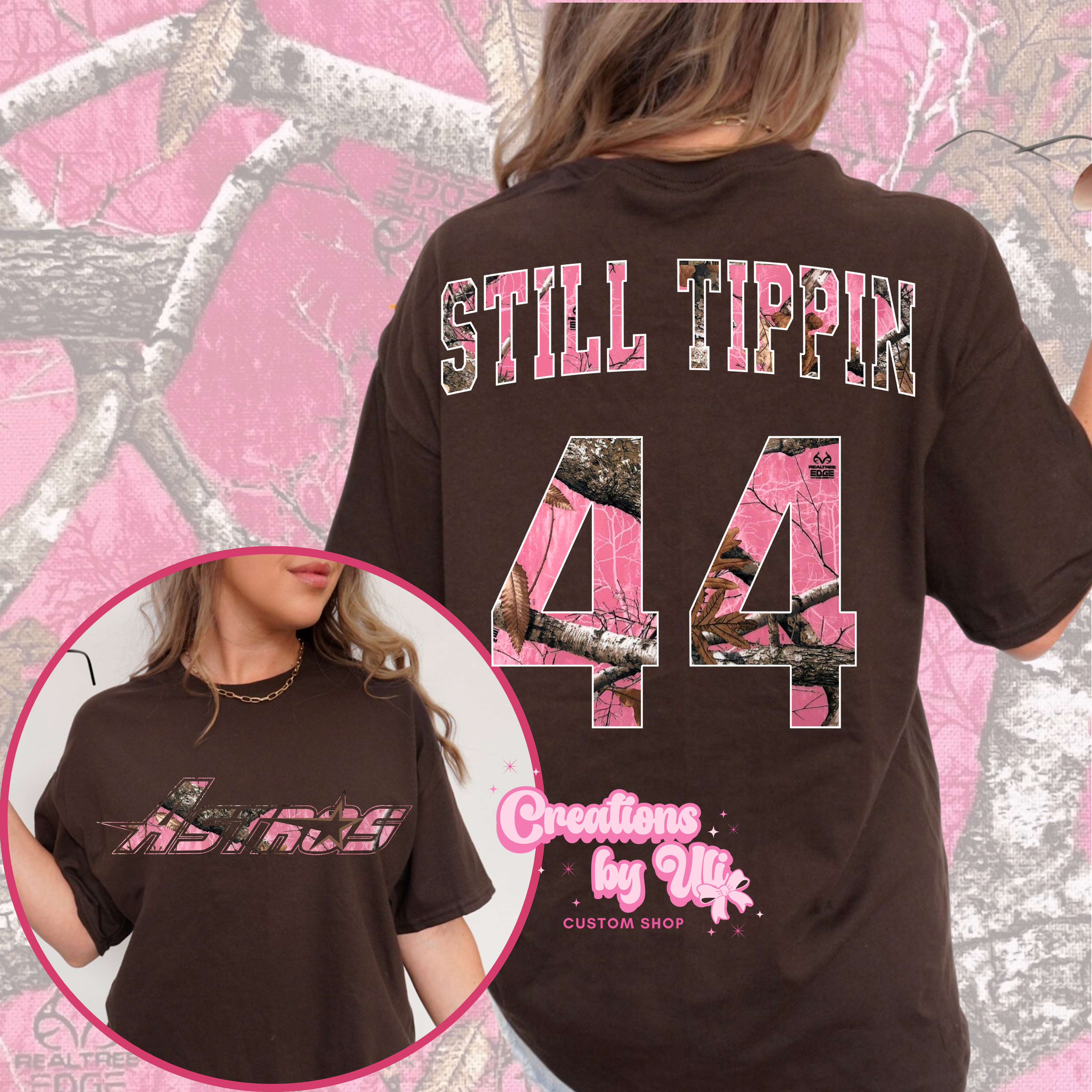Still Tippin Pink Camo Tee