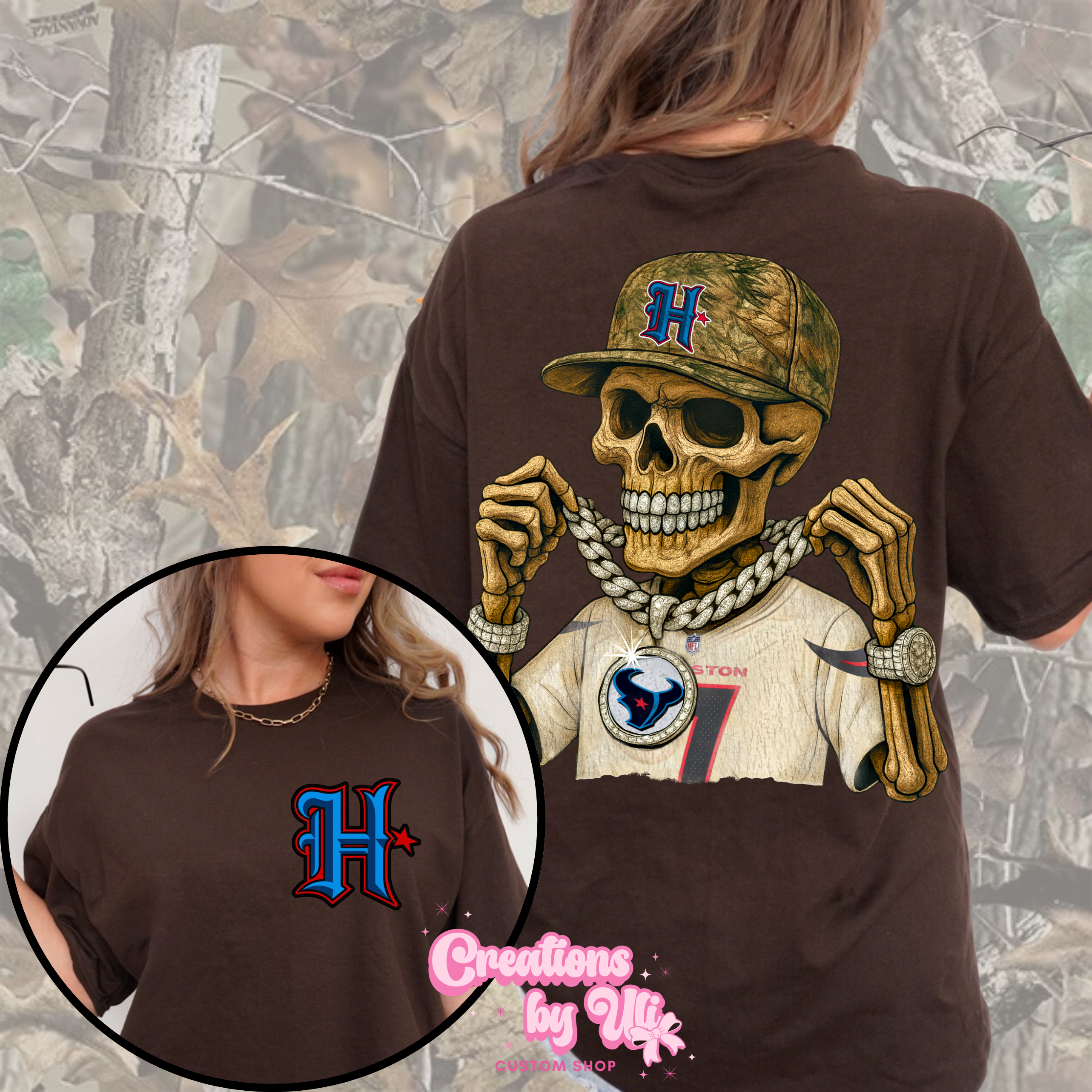Houston Texans Skeleton Tee