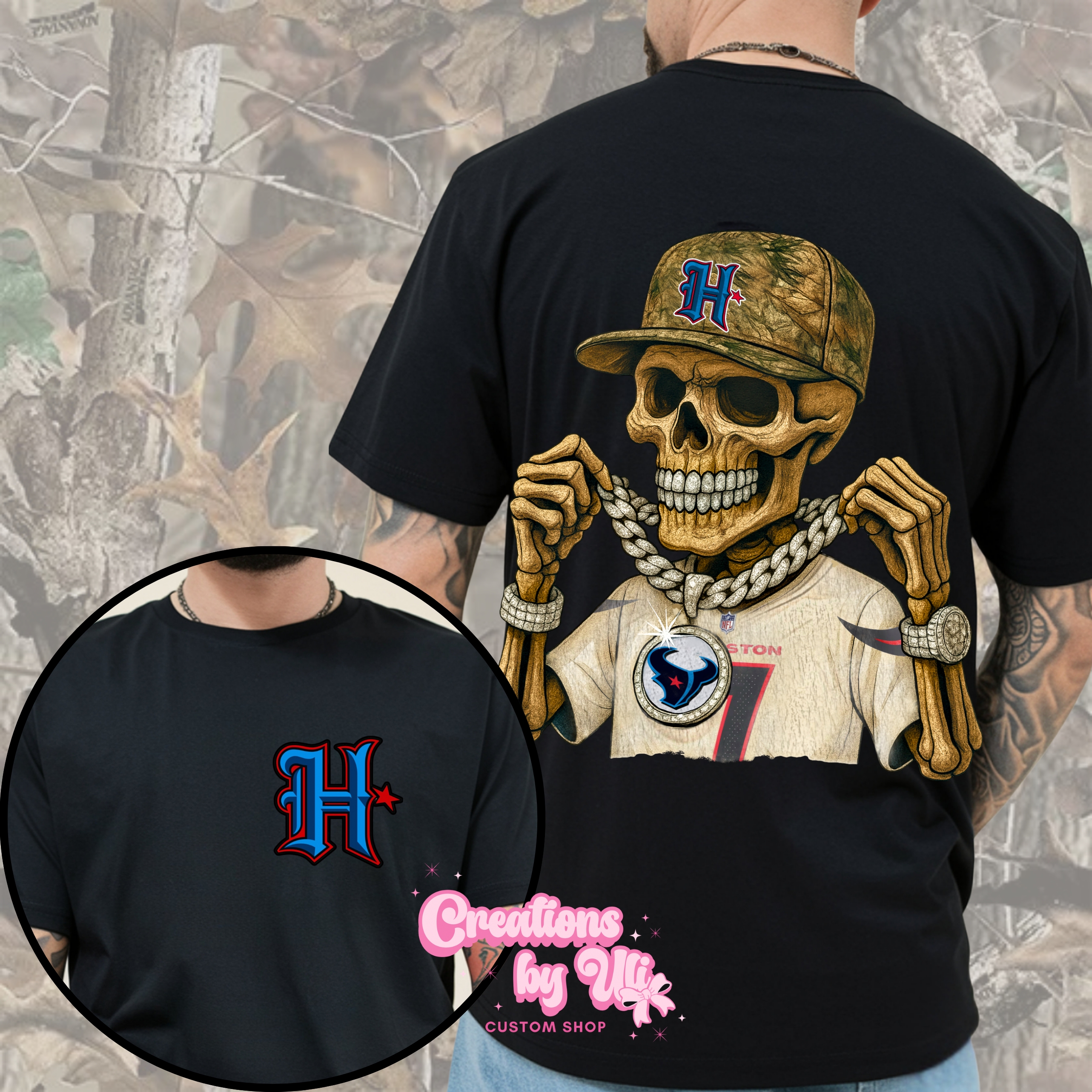 Houston Texans Skeleton Tee
