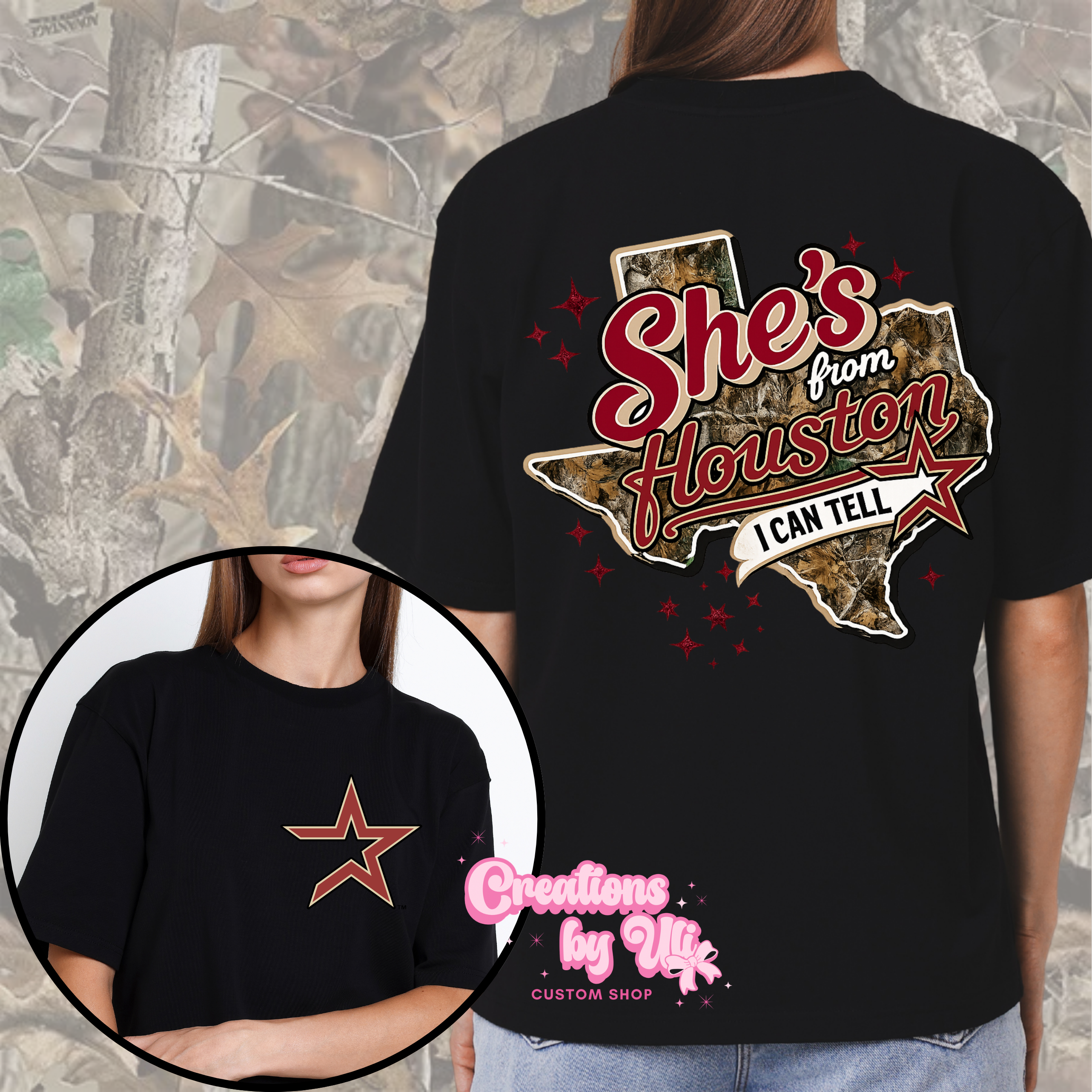 She’s From Houston Tee – Camo