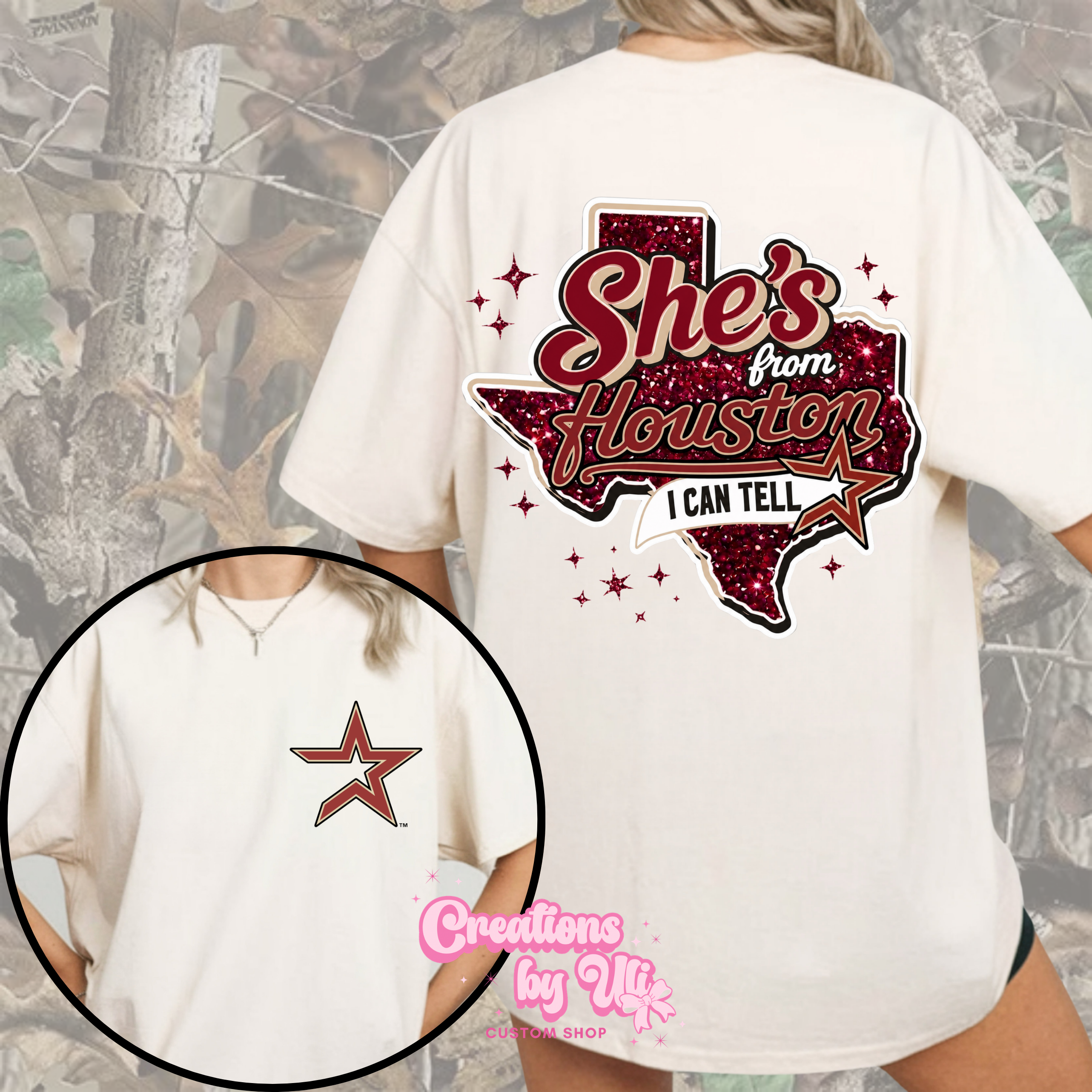 She’s From Houston Tee – Glitter