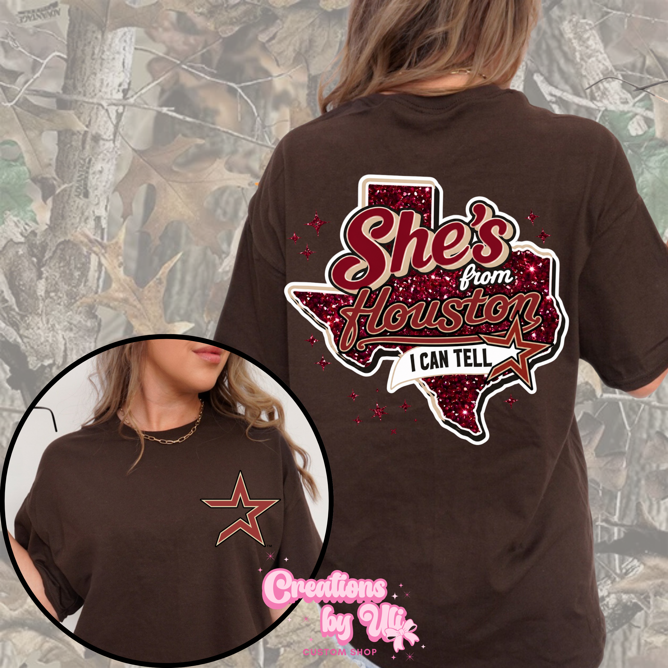 She’s From Houston Tee – Glitter