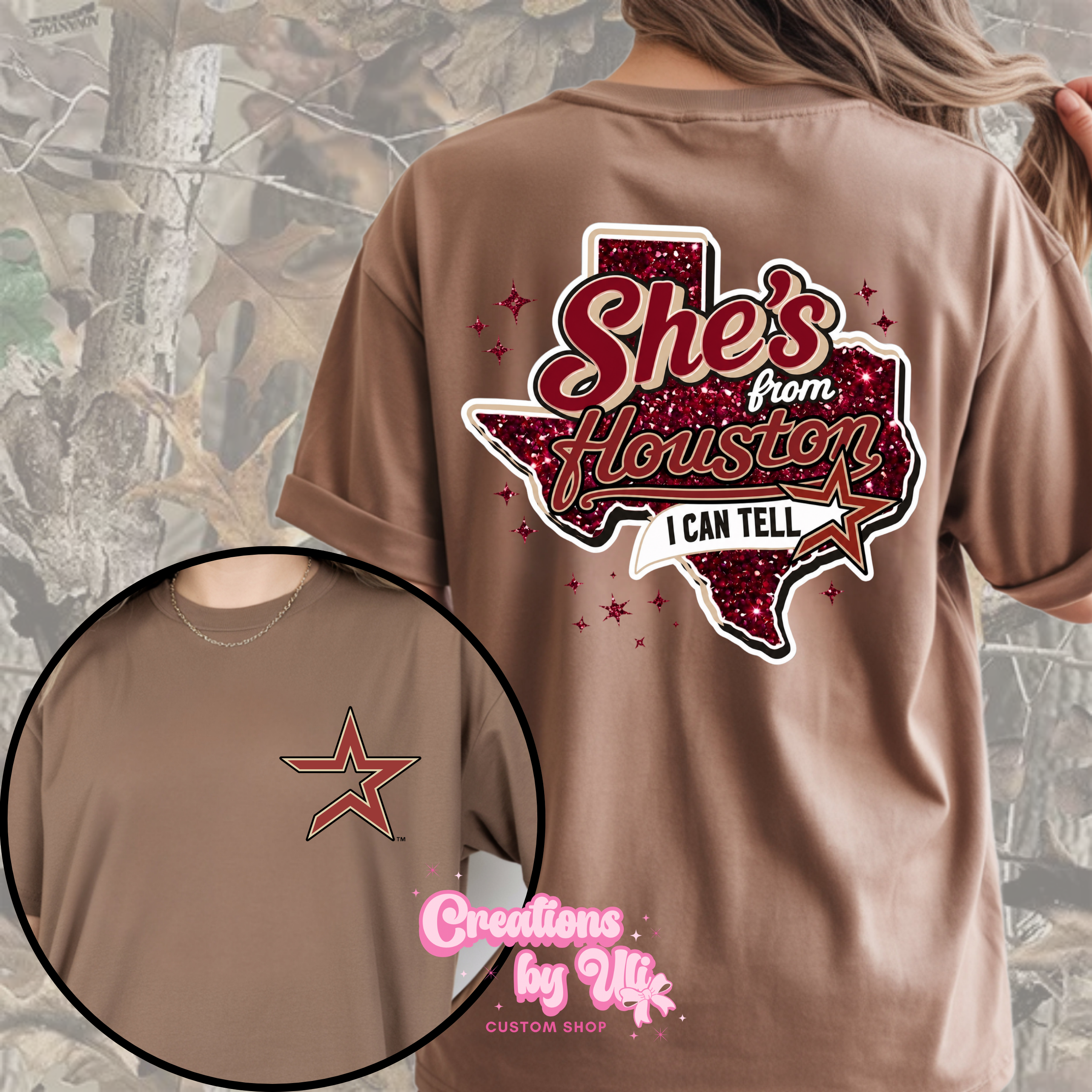 She’s From Houston Tee – Glitter