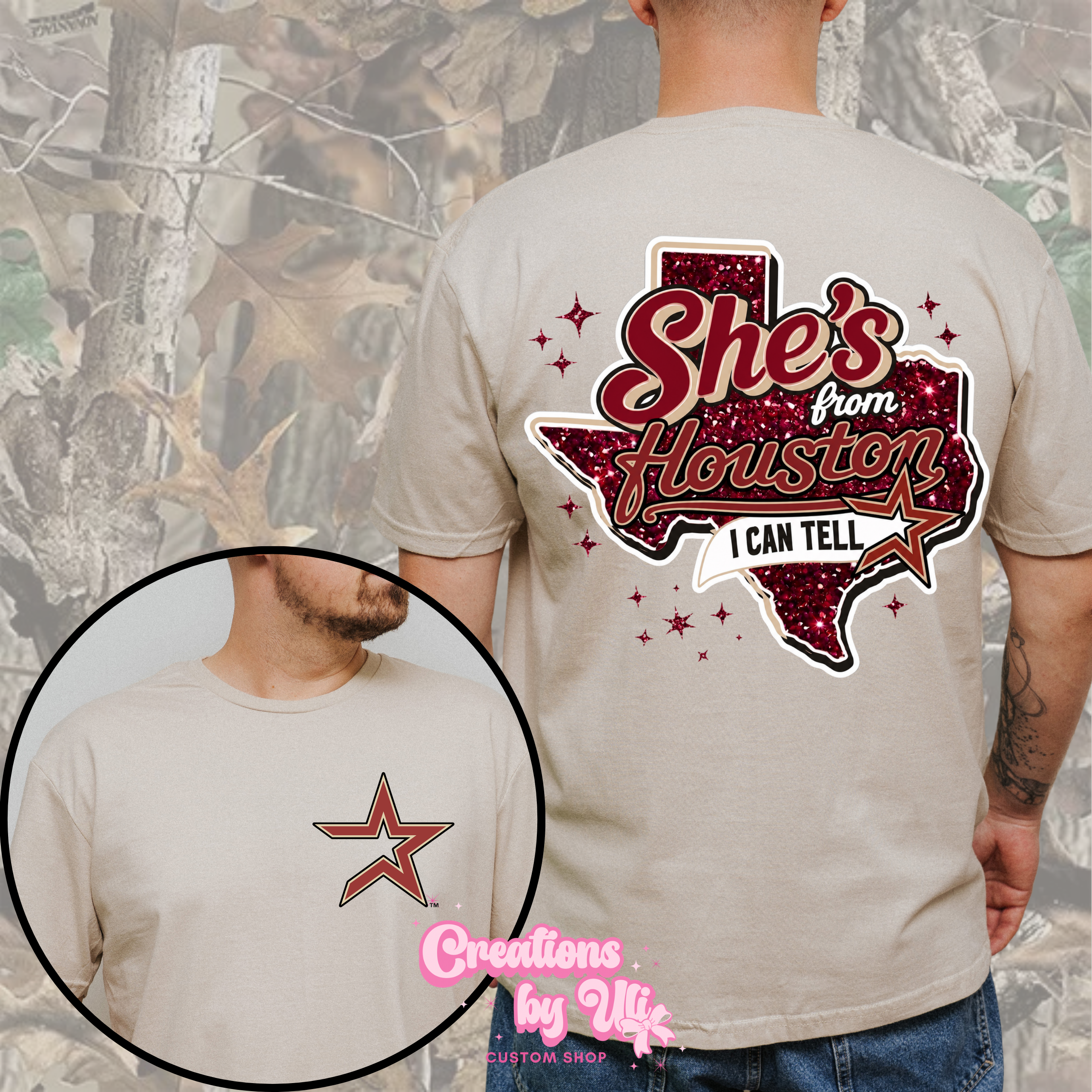 She’s From Houston Tee – Glitter
