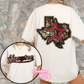 Houston Camo Star Tee – Red Texas Outline