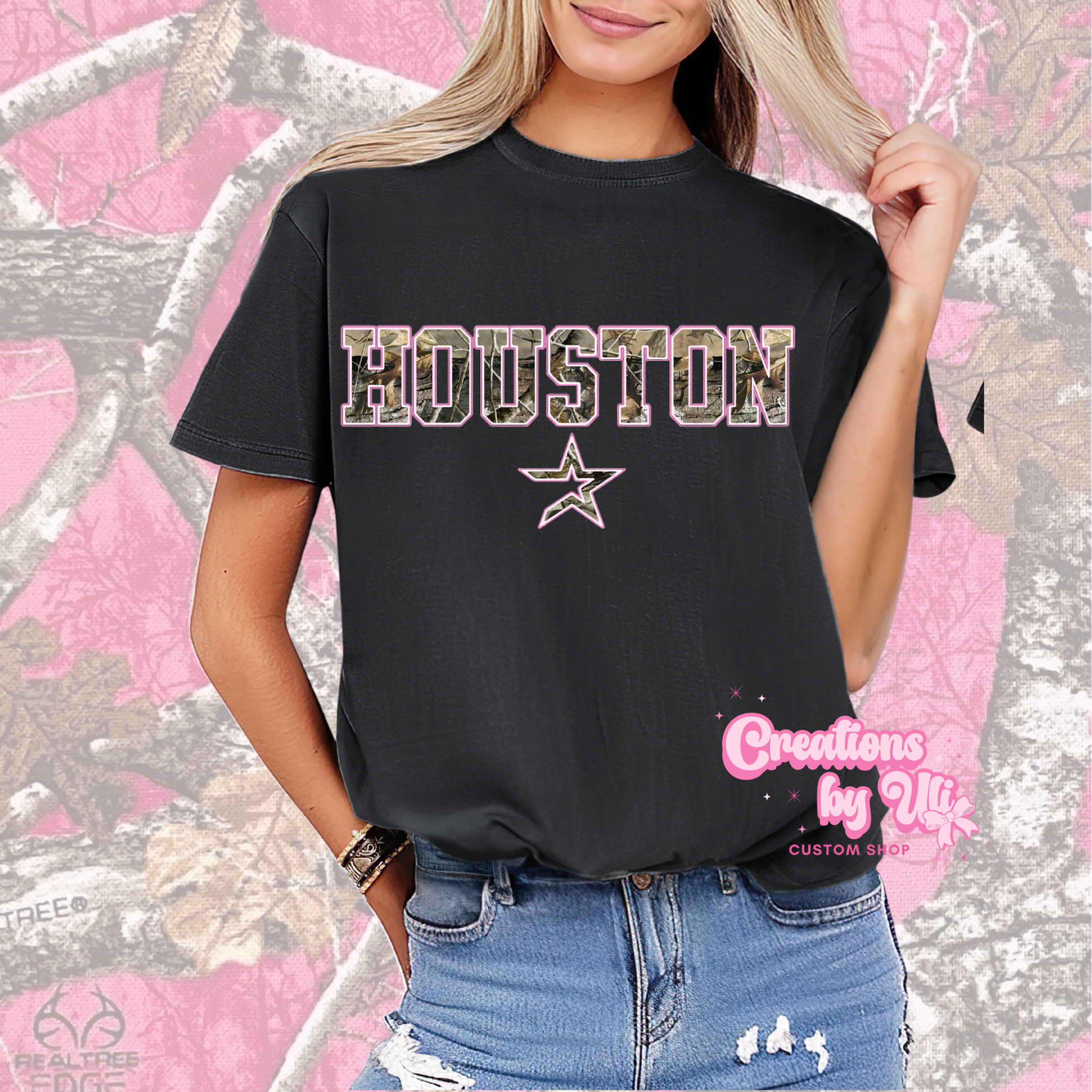 Houston Camo Pink Tee