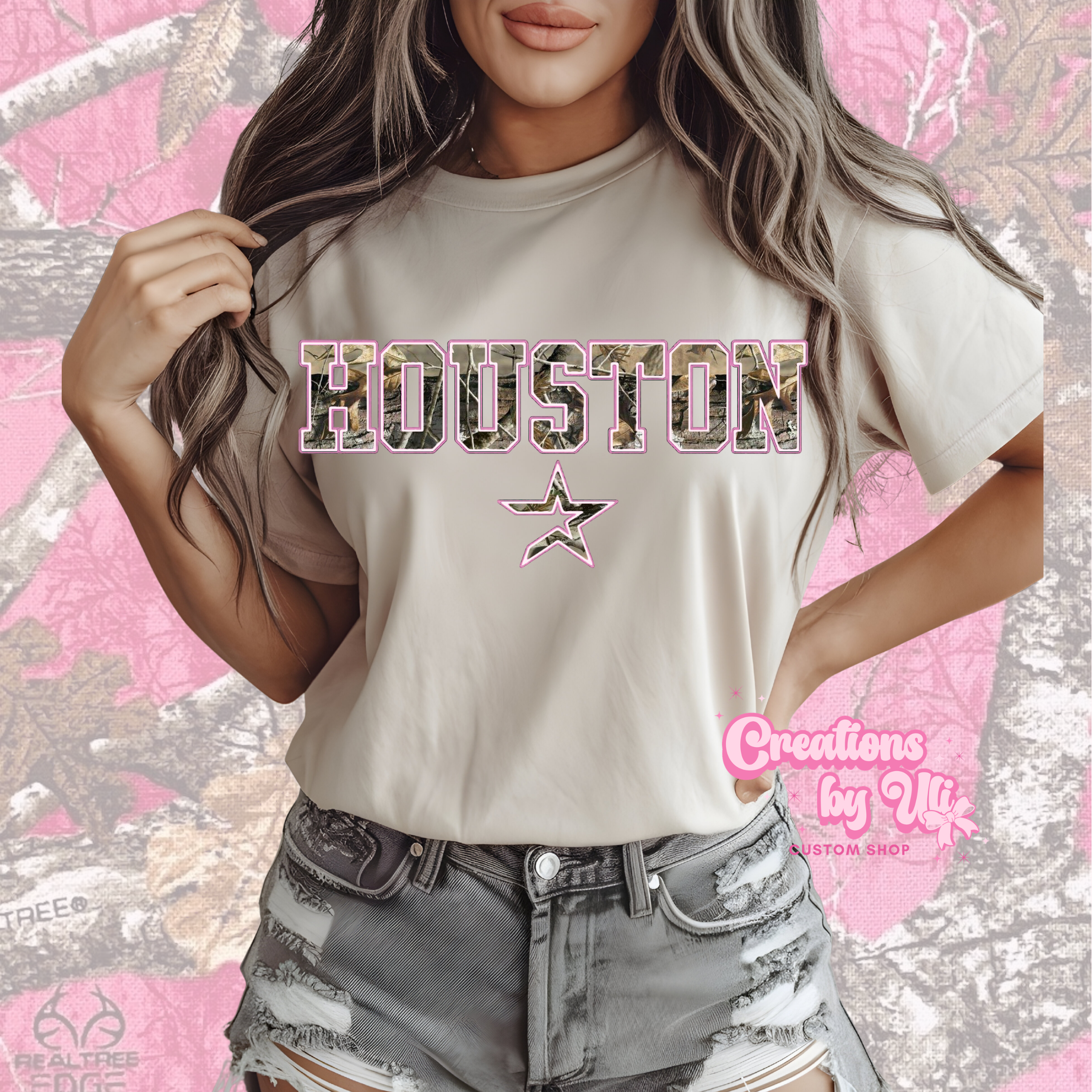 Houston Camo Pink Tee