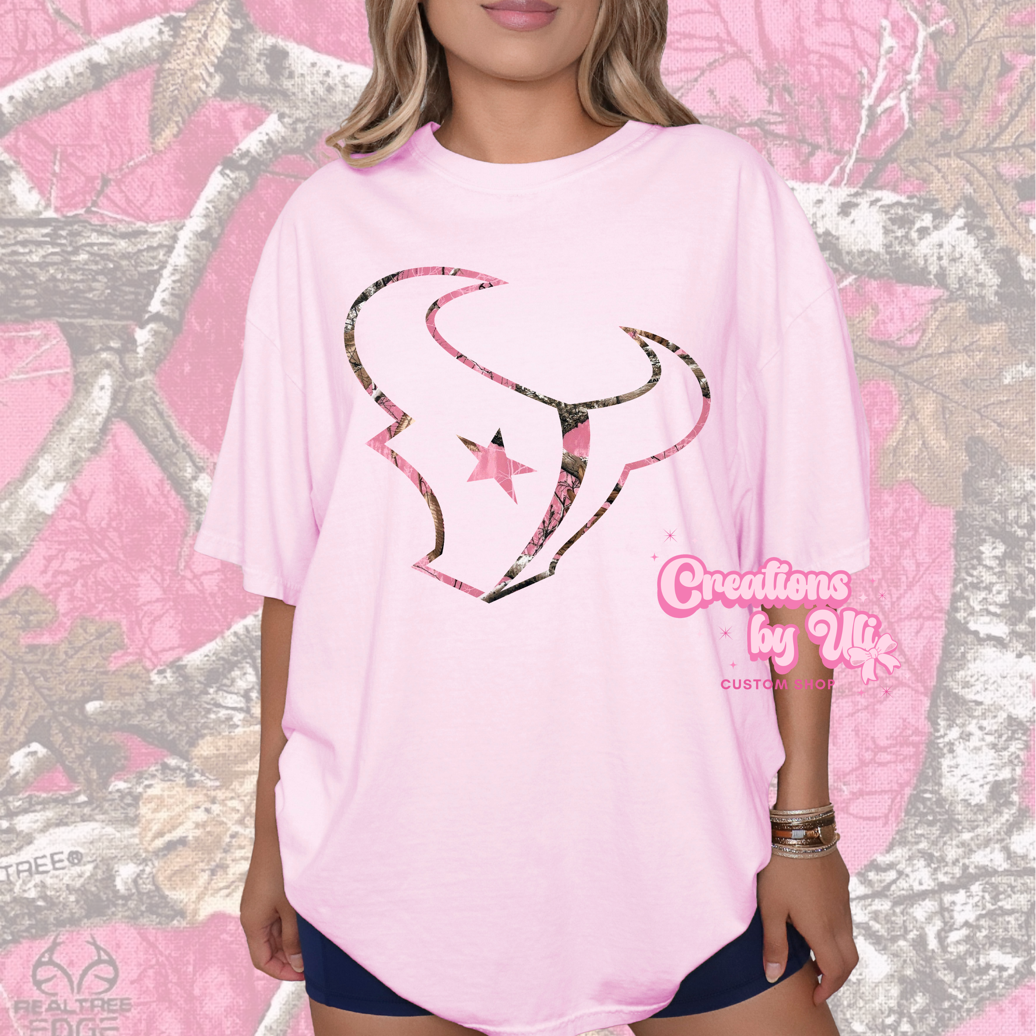 Houston Texans Pink Camo Tee