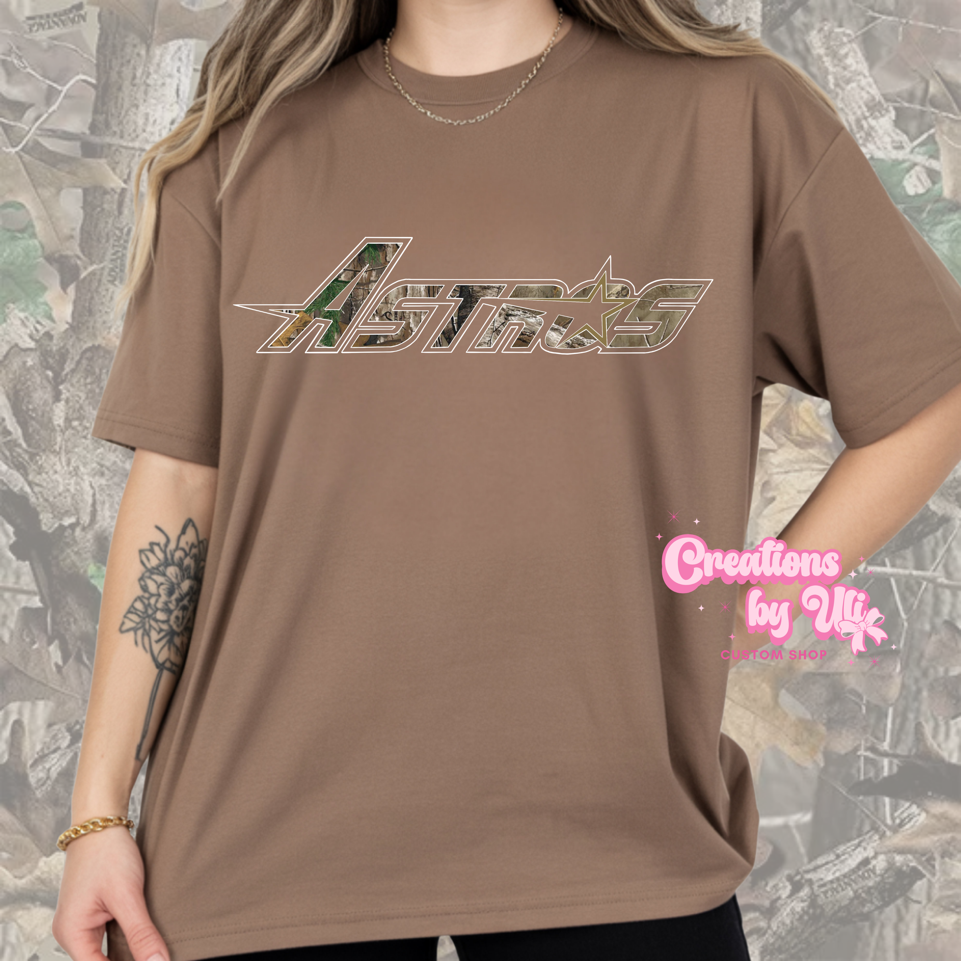Astros Outline Camo Tee