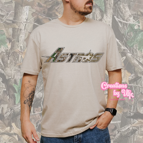 Astros Outline Camo Tee