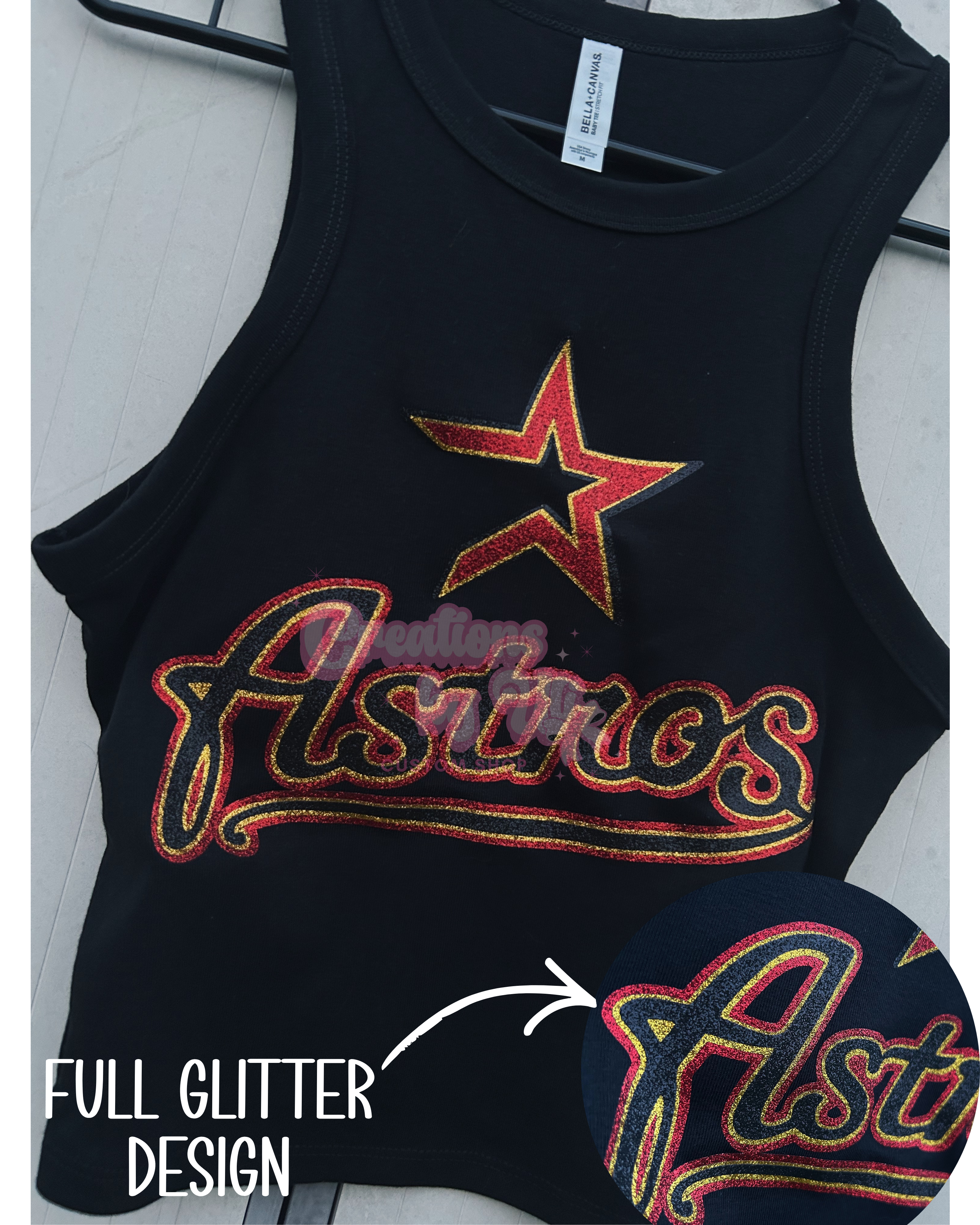 Astros Glitters Racerback Tank