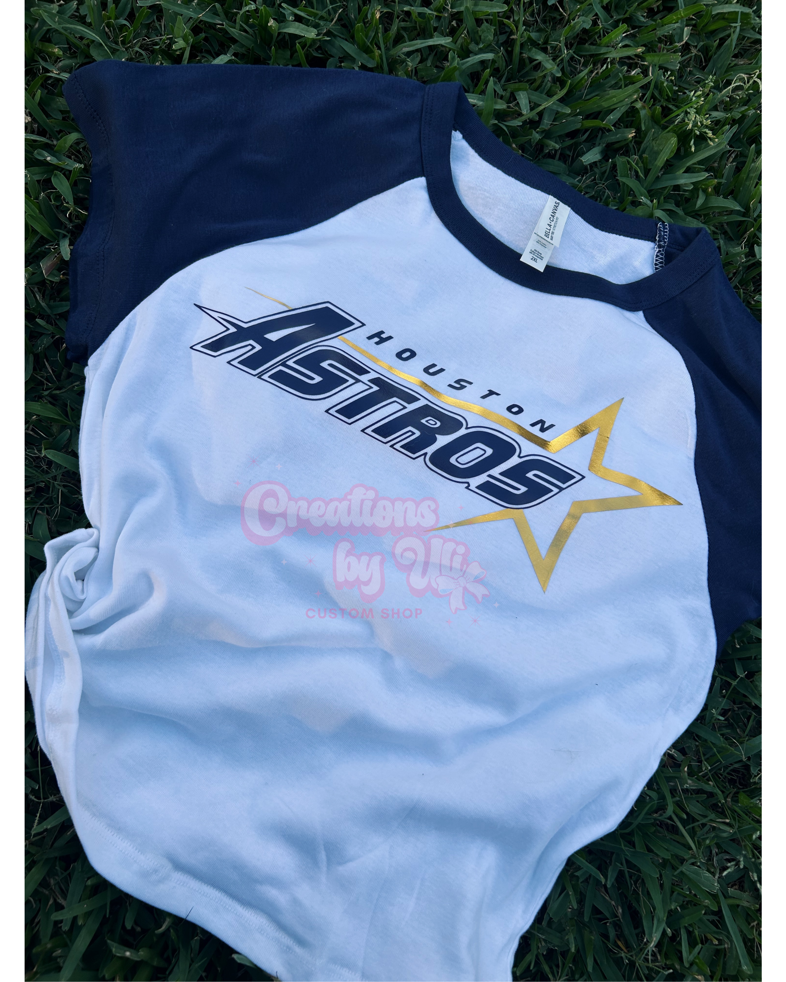 Houston Astros Chrome Star Baby Tee