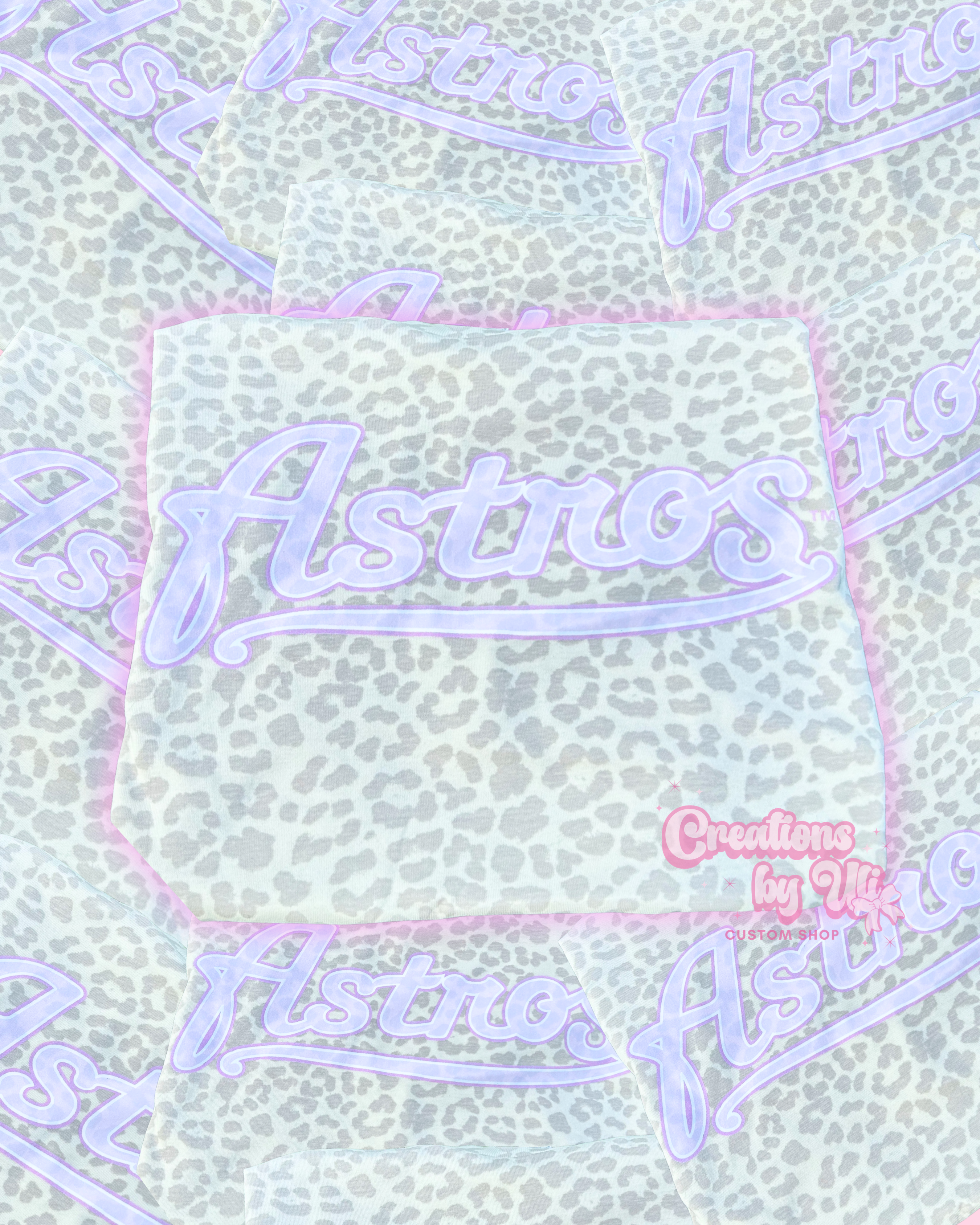 Astros Leopard Print Tee