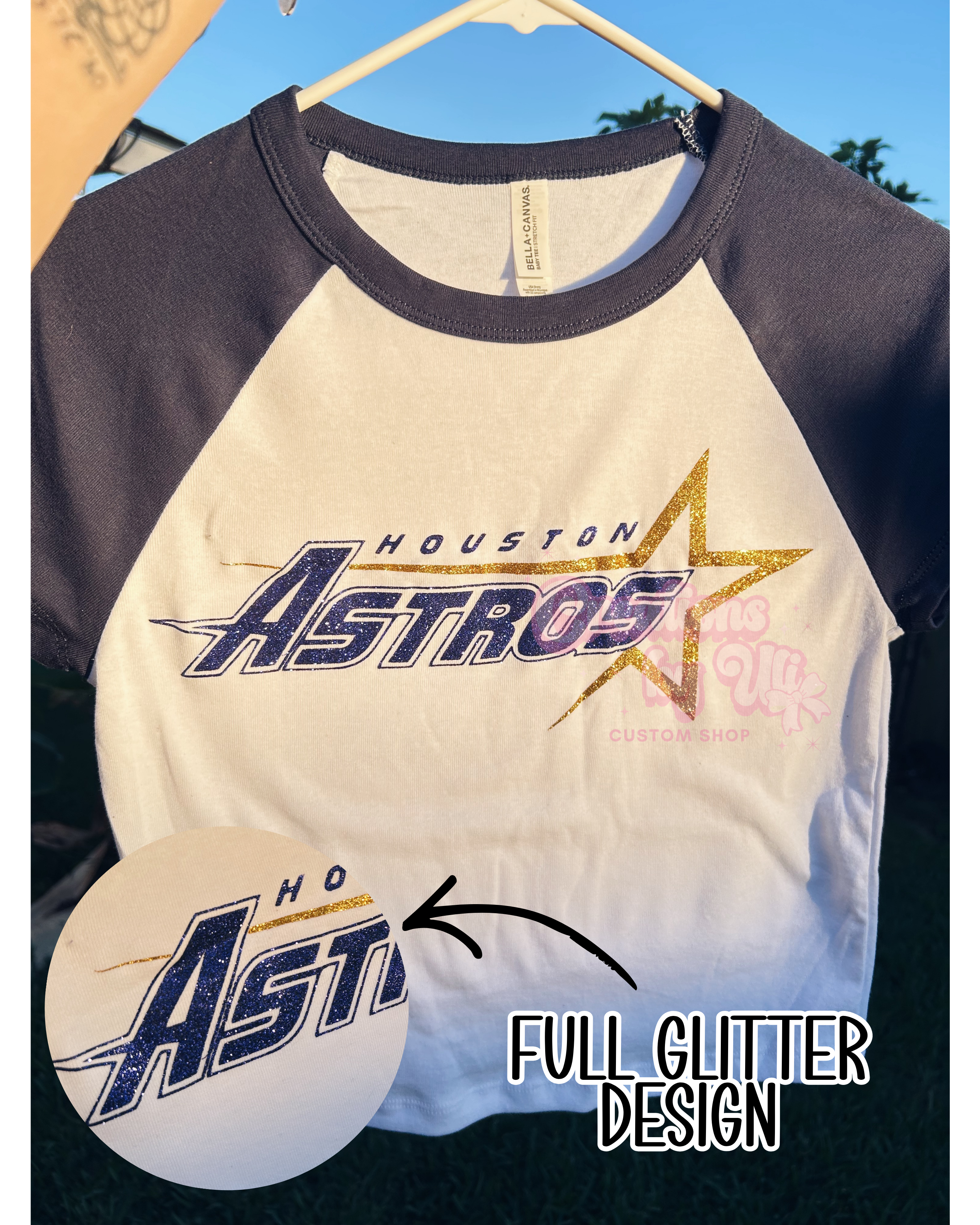 Astros Glitter Baby Tee