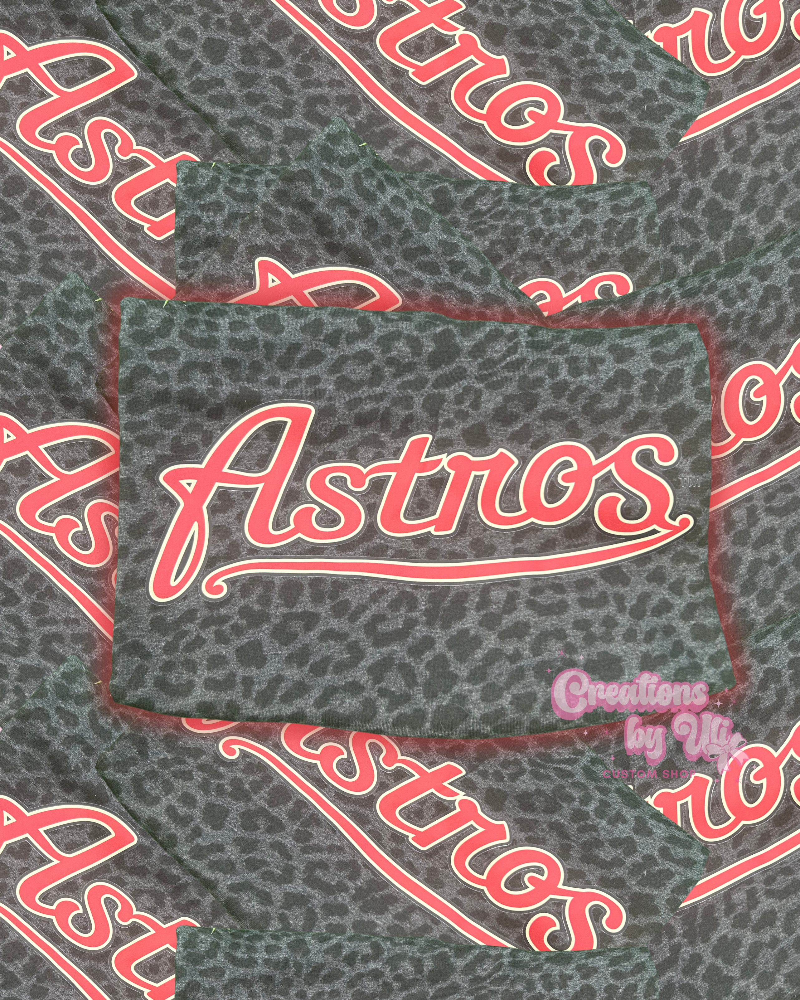 Black Leopard Astros Tee