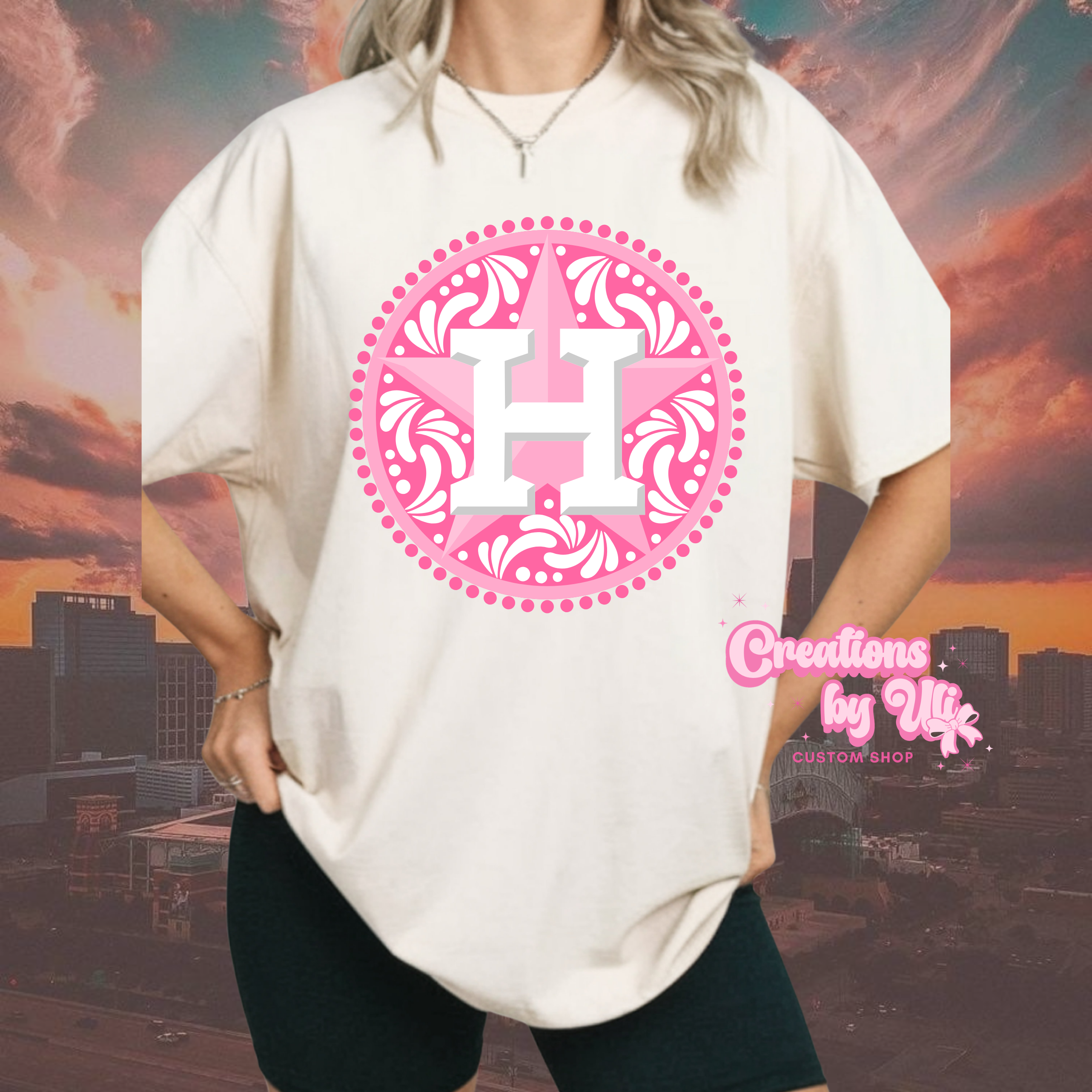 Houston Talavera Logo Tee – Pink