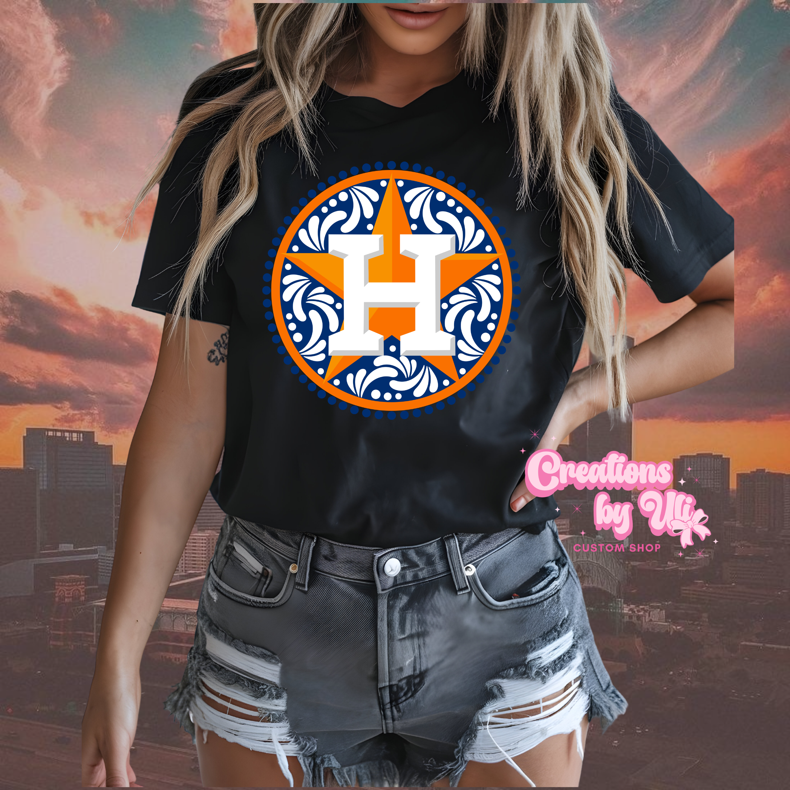 Houston Talavera Logo Tee – Navy