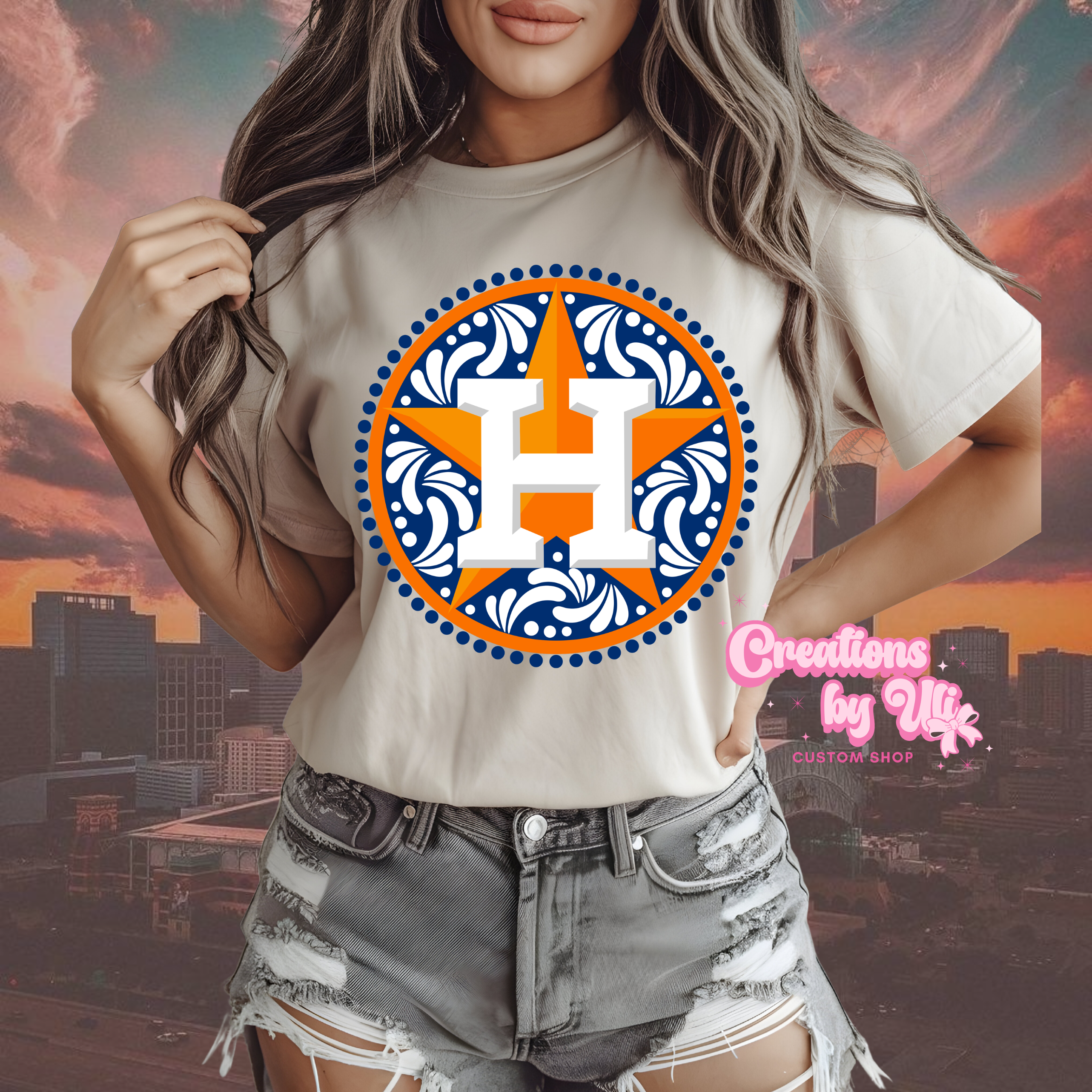 Houston Talavera Logo Tee – Navy