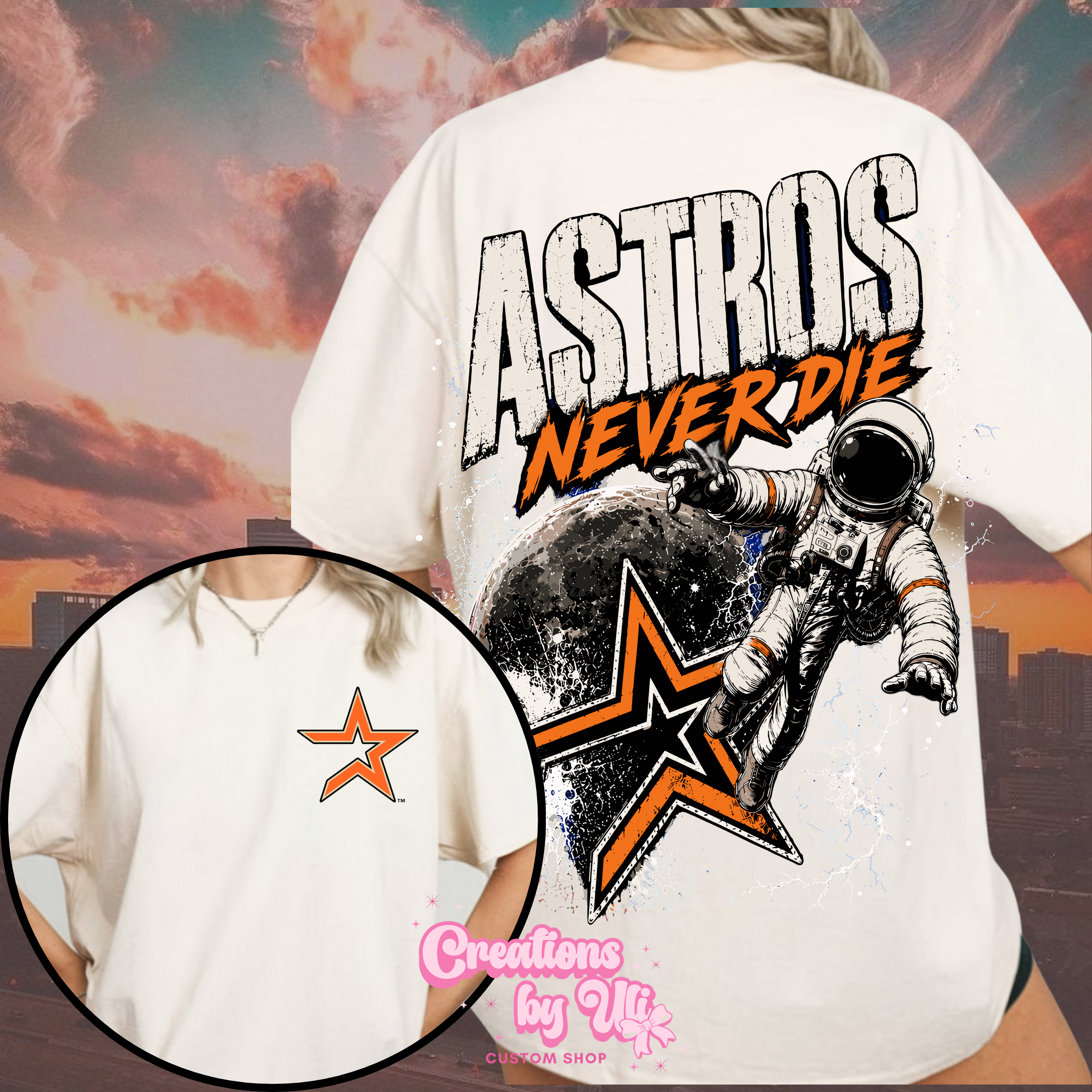 Astros Never Die Tee – Front & Back