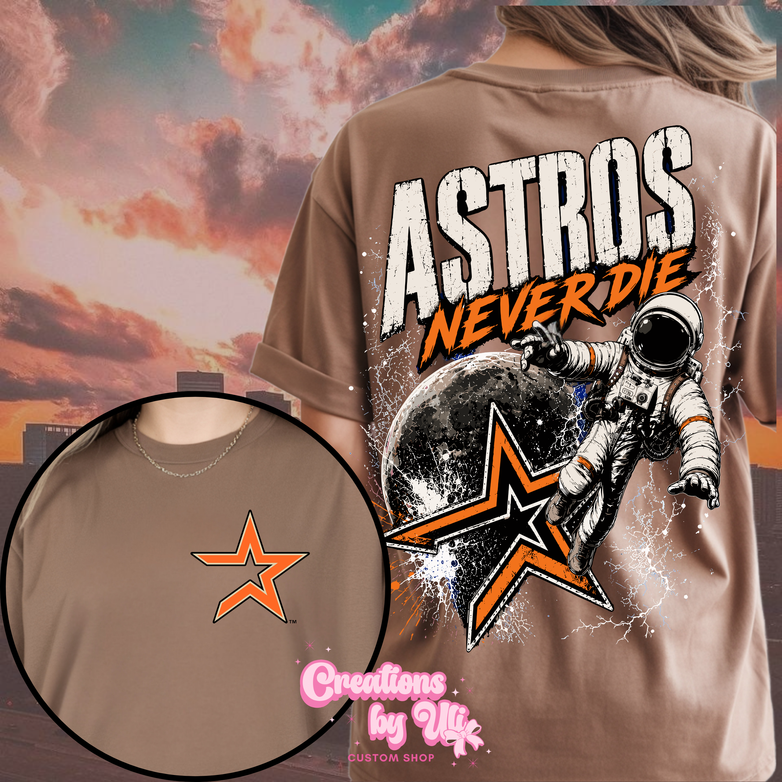 Astros Never Die Tee – Front & Back