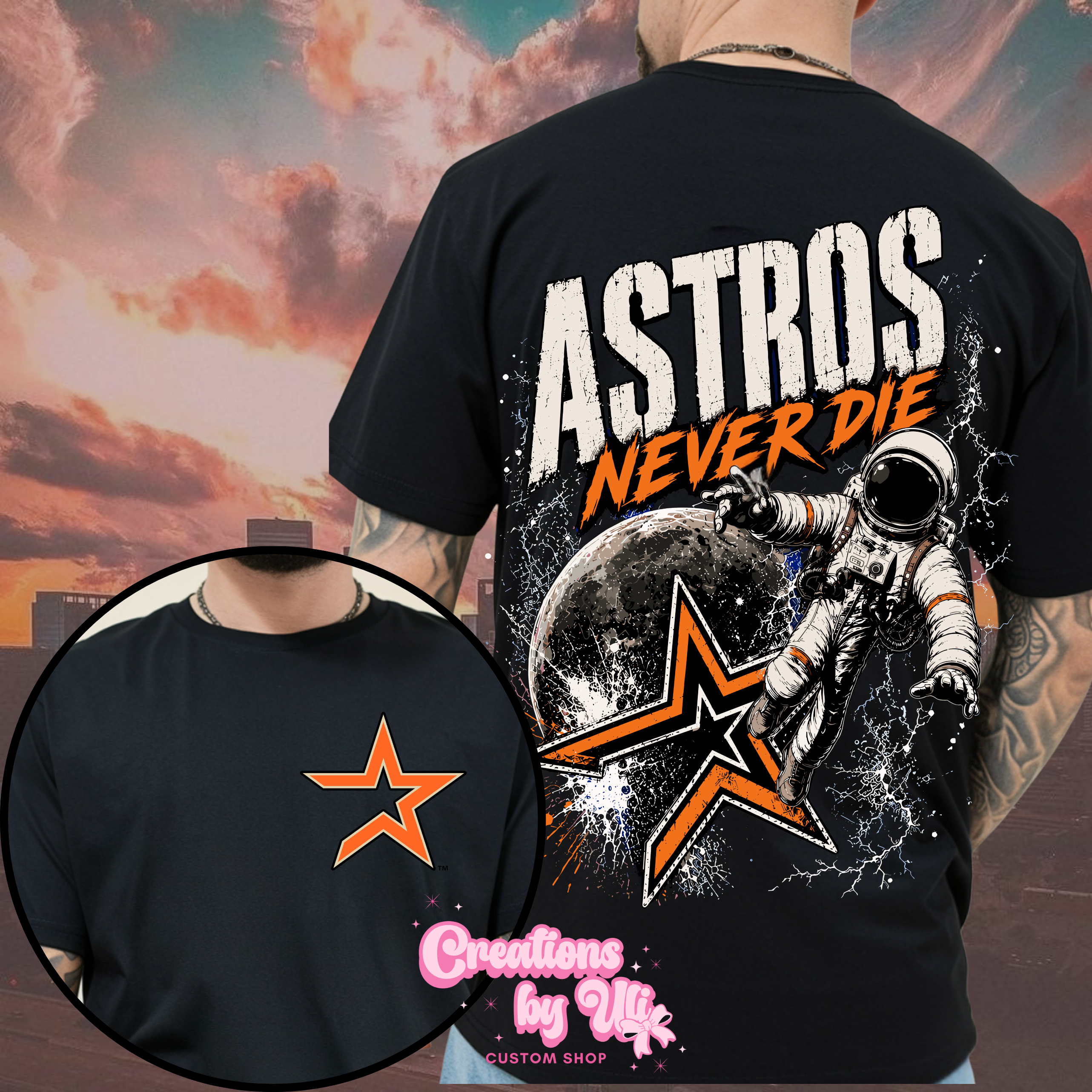 Astros Never Die Tee – Front & Back