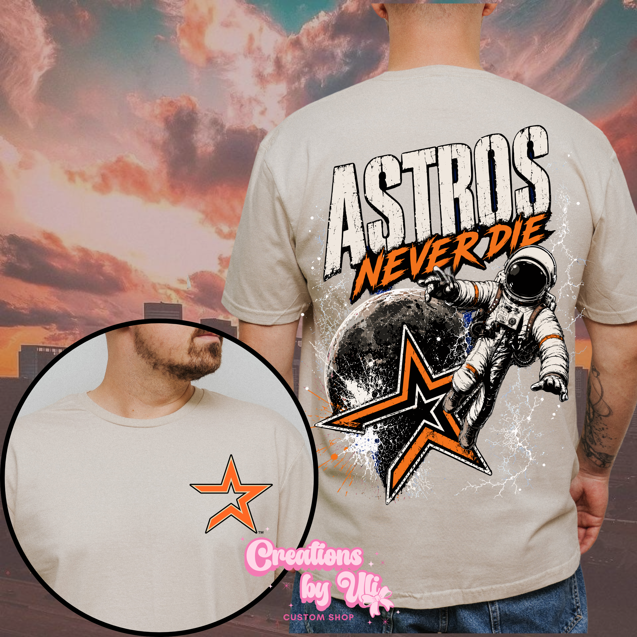Astros Never Die Tee – Front & Back